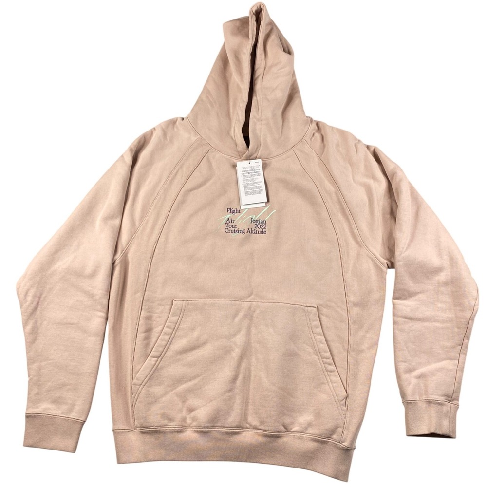 Nike Air Jordan Flight Heritage Tour Hoodie‎ DM1394-601 Pink$120 Mens Size L NWT